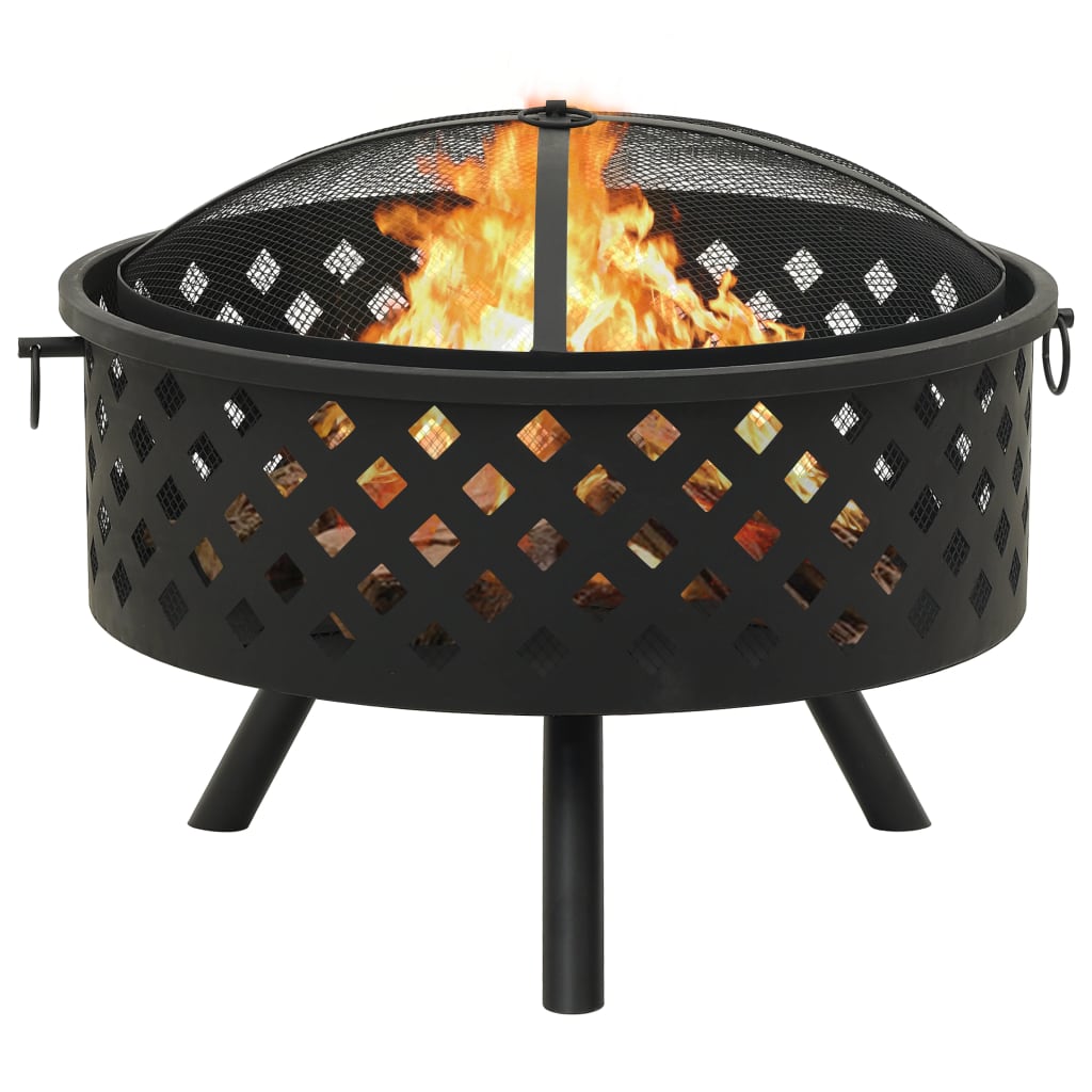 fire-pit-with-poker-26-8-xxl-steel At Willow and Wine USA!