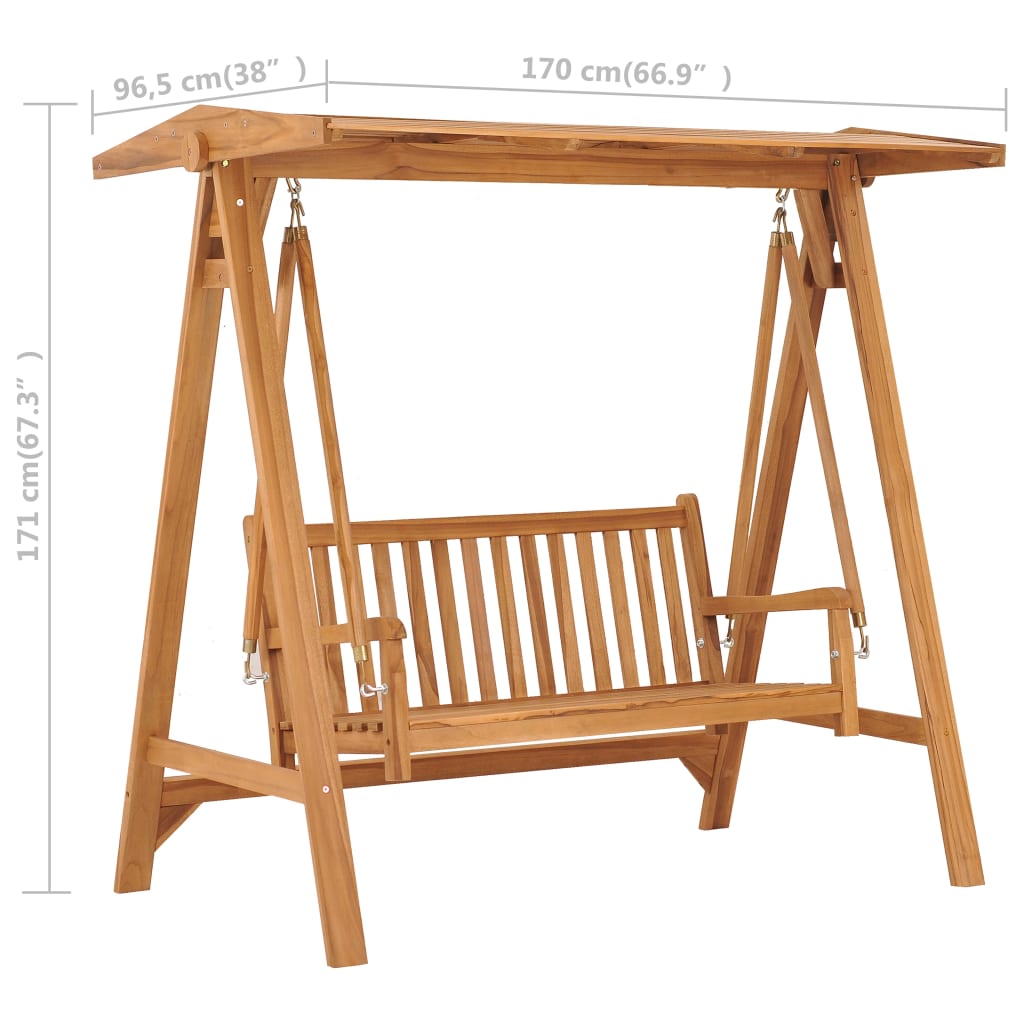 swing-bench-66-9-solid-teak-wood At Willow and Wine USA!