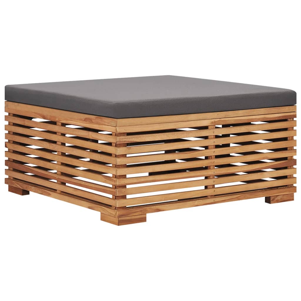 patio-table-and-footrest-set-dark-gray-cushion-solid-teak-wood At Willow and Wine USA!