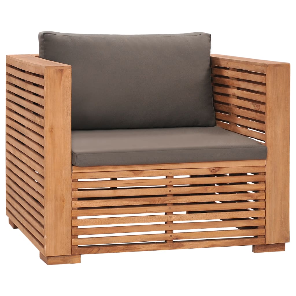 patio-table-and-footrest-set-dark-gray-cushion-solid-teak-wood At Willow and Wine USA!