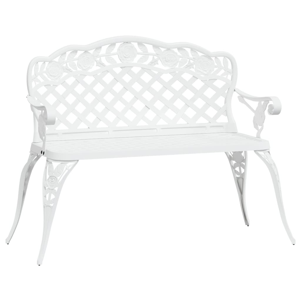 patio-bench-42-5-cast-aluminum-white At Willow and Wine USA!