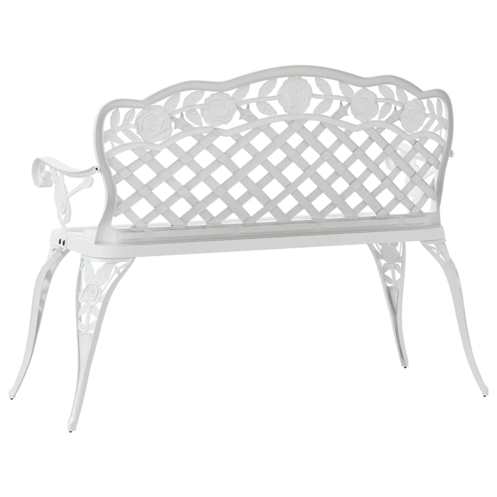 patio-bench-42-5-cast-aluminum-white At Willow and Wine USA!