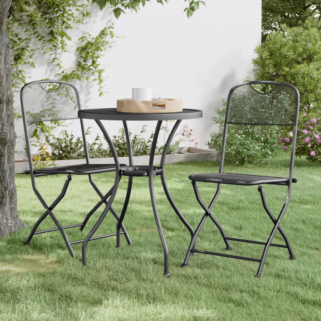 folding-patio-chairs-4-pcs-expanded-metal-mesh-anthracite At Willow and Wine USA!