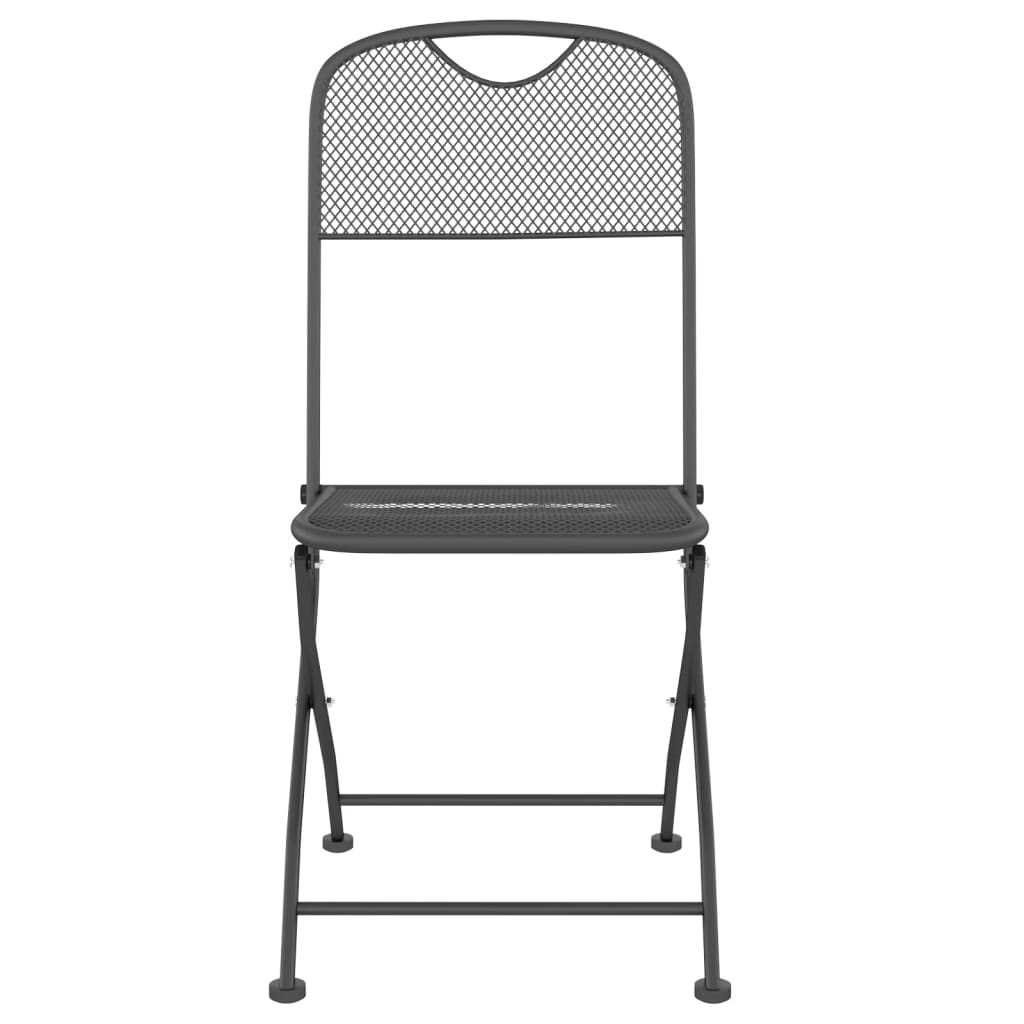 folding-patio-chairs-4-pcs-expanded-metal-mesh-anthracite At Willow and Wine USA!