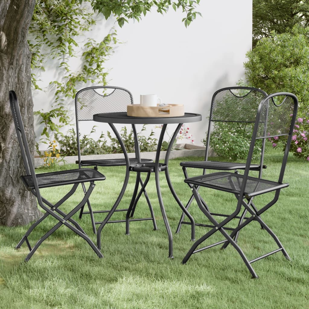 folding-patio-chairs-4-pcs-expanded-metal-mesh-anthracite At Willow and Wine USA!