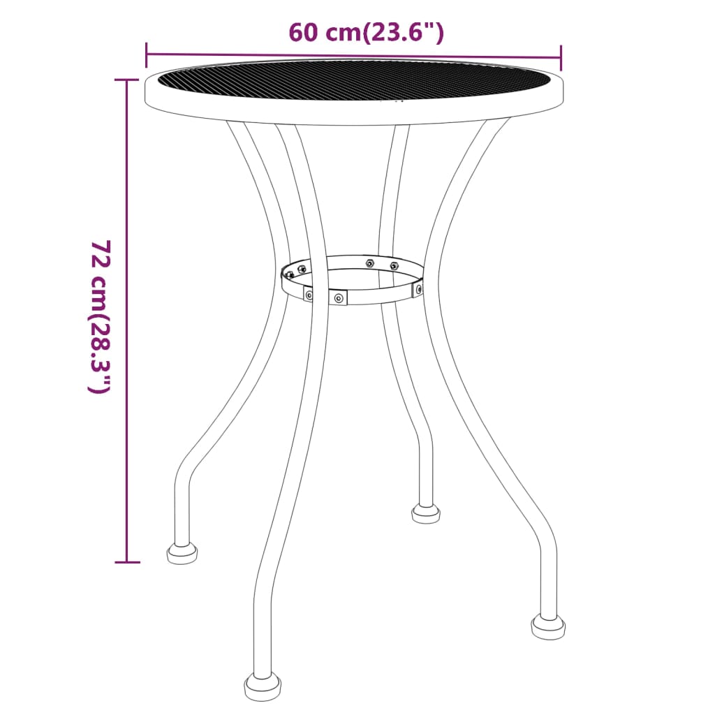 patio-table-o23-6-x28-3-expanded-metal-mesh-anthracite At Willow and Wine USA!