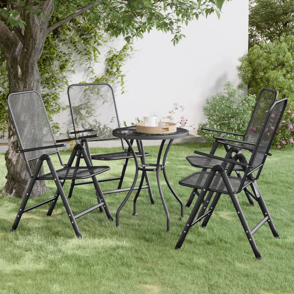 folding-patio-chairs-2-pcs-expanded-metal-mesh-anthracite At Willow and Wine USA!