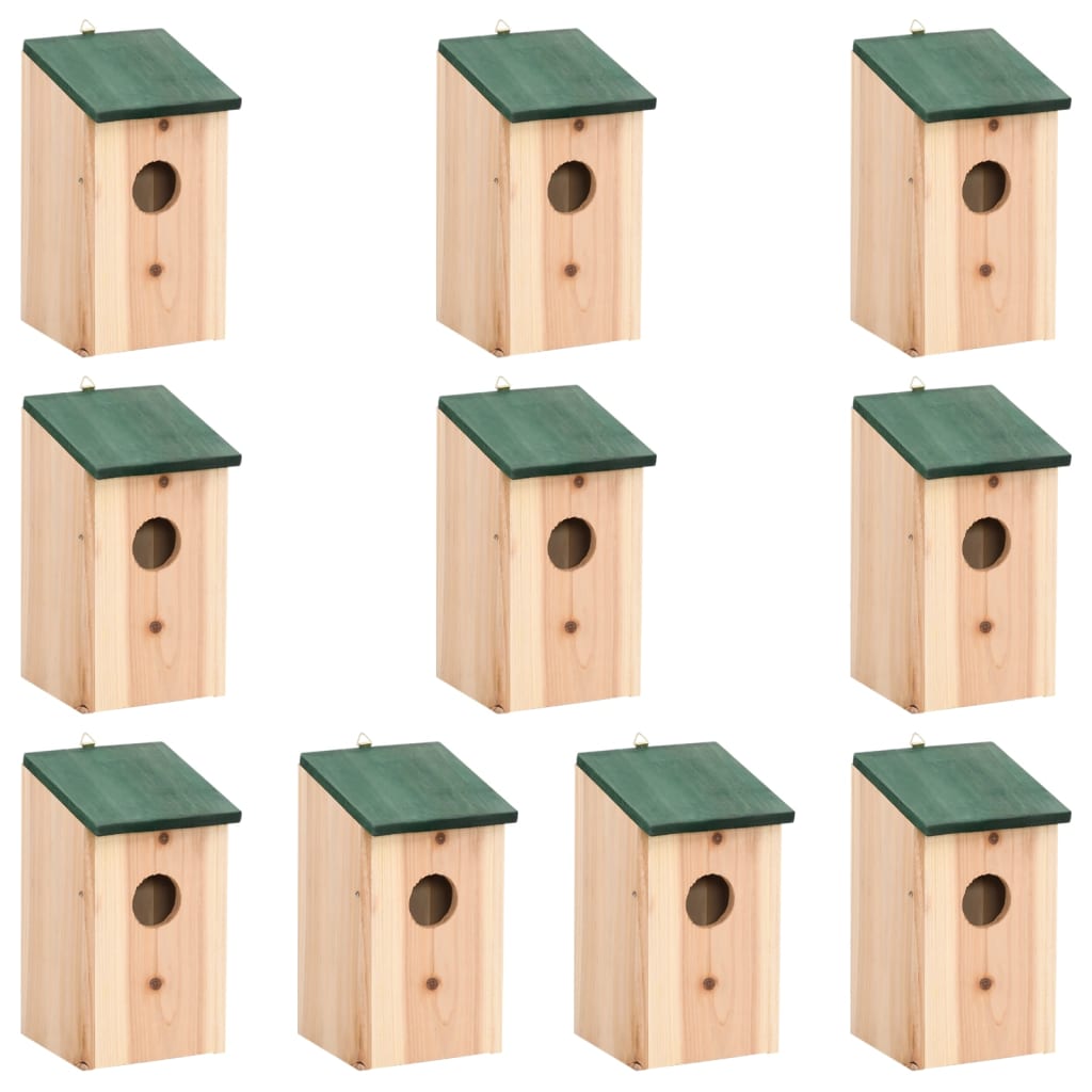 bird-houses-10-pcs-solid-firwood-4-7-x4-7-x8-7-813813 At Willow and Wine USA!