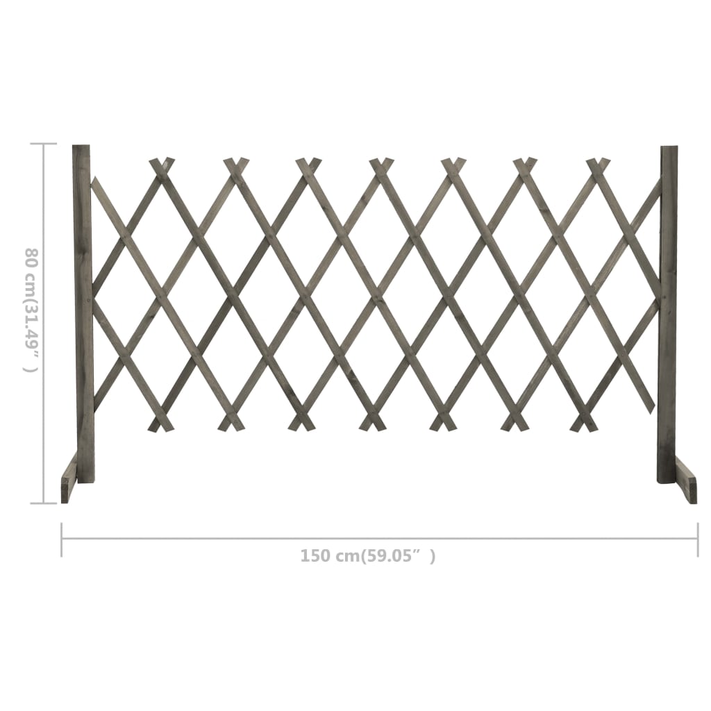 garden-trellis-fence-gray-59-1-x31-5-solid-firwood At Willow and Wine USA!