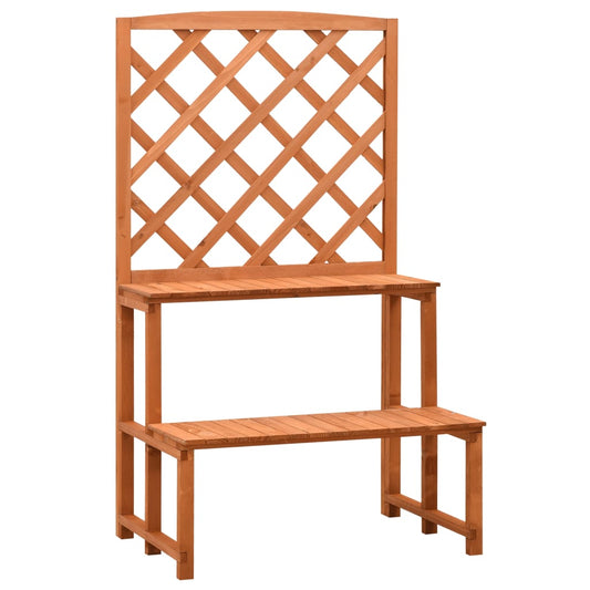 plant-stand-with-trellis-orange-27-6-x16-5-x47-2-solid-firwood At Willow and Wine USA!