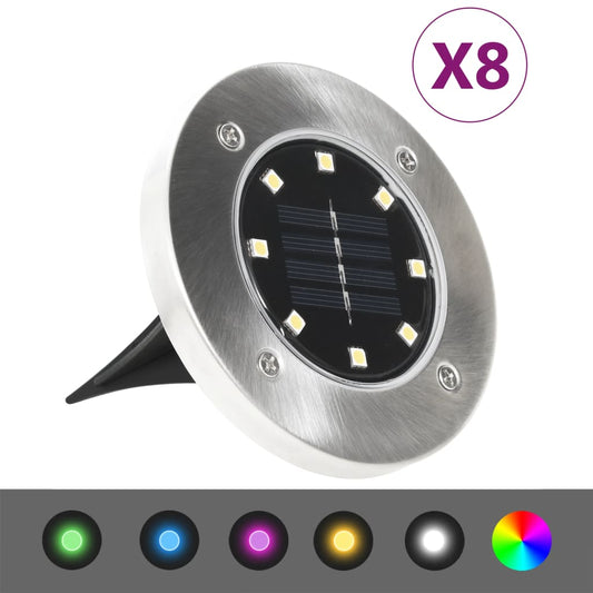 solar-ground-lights-8-pcs-led-lights-rgb-color At Willow and Wine USA!