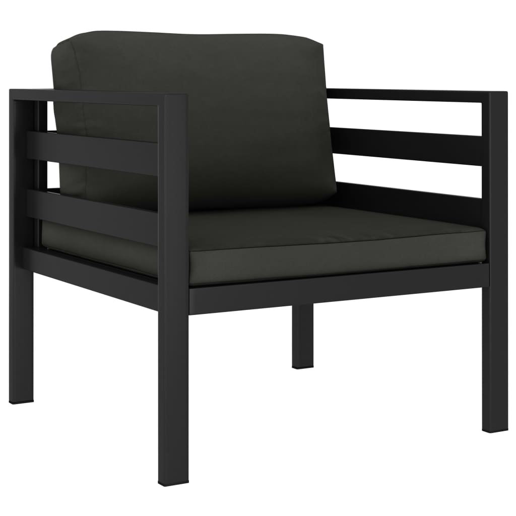 single-sofas-2-pcs-with-cushions-aluminum-anthracite At Willow and Wine USA!