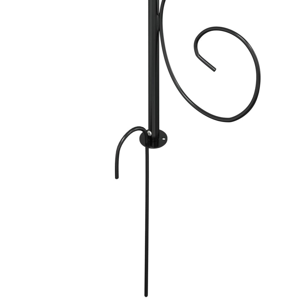 Garden Arch Black Ø70.9"x100.4" Steel