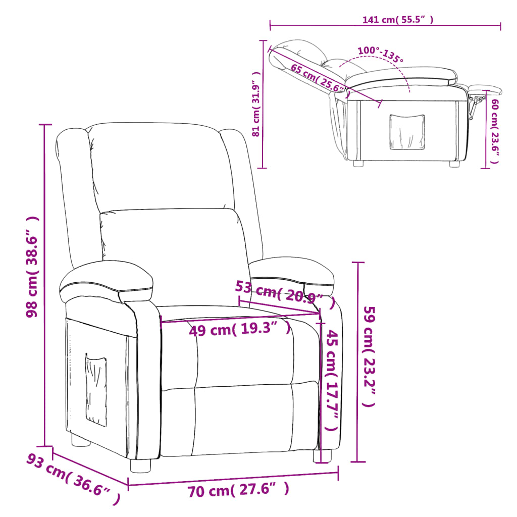 recliner-brown-faux-leather-920277 At Willow and Wine USA!