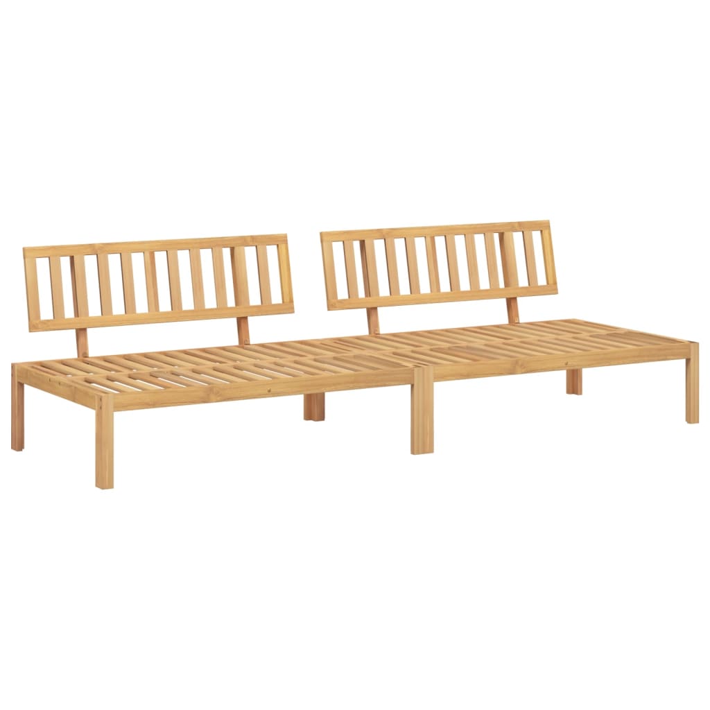 Patio Pallet Middle Sofas 2 pcs Solid Wood Acacia