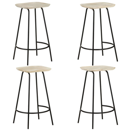 bar-stools-4-pcs-solid-mango-wood At Willow and Wine USA!