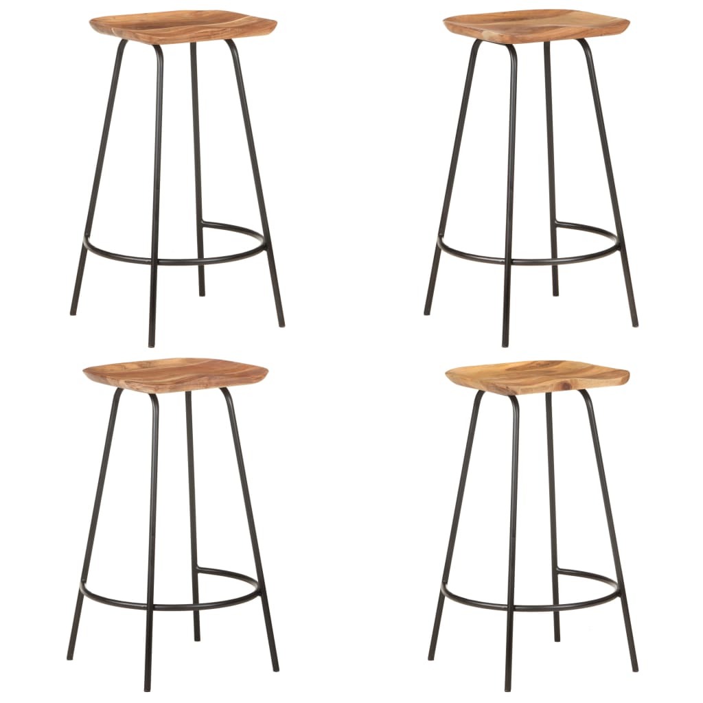 bar-stools-4-pcs-solid-acacia-wood At Willow and Wine USA!