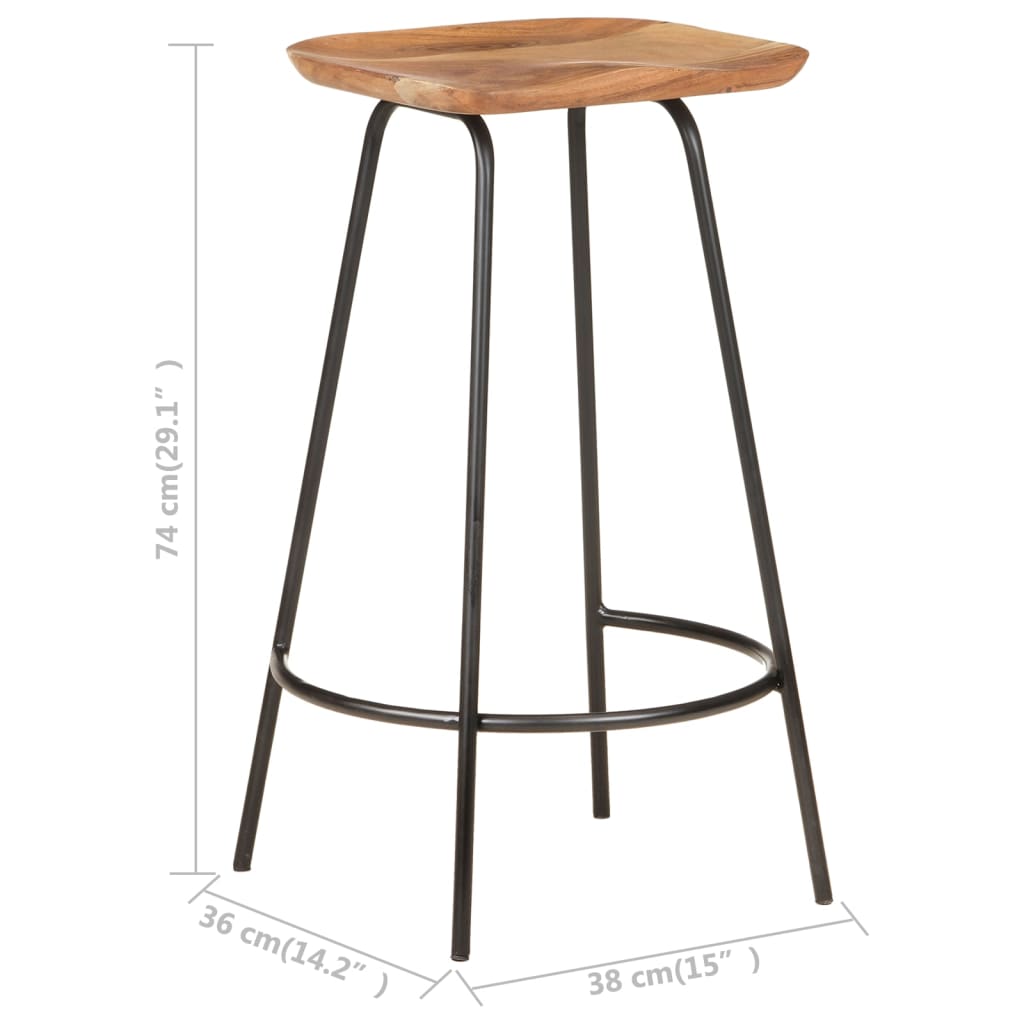 bar-stools-4-pcs-solid-acacia-wood At Willow and Wine USA!