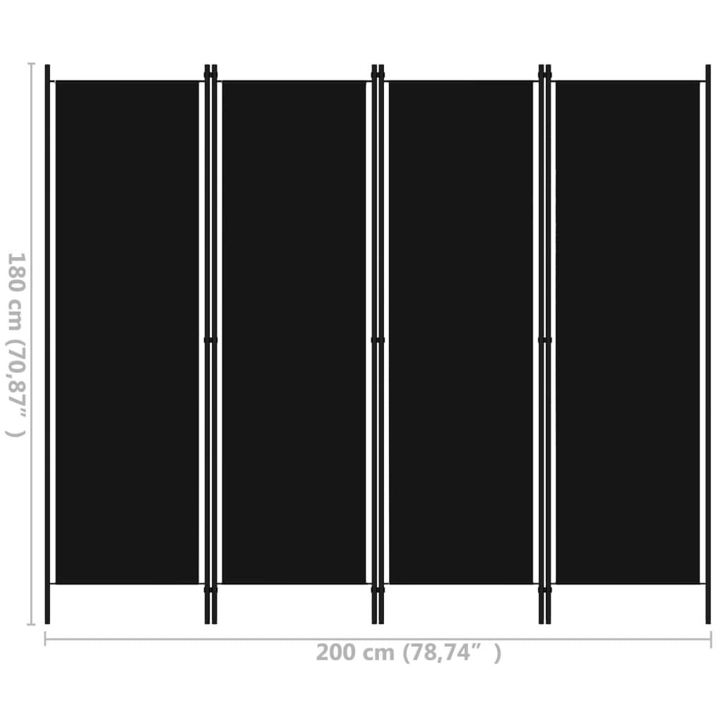 4-panel-room-divider-black-78-7-x70-9 At Willow and Wine USA!