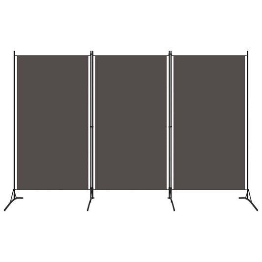 3-panel-room-divider-anthracite-102-4-x70-9-fabric At Willow and Wine USA!