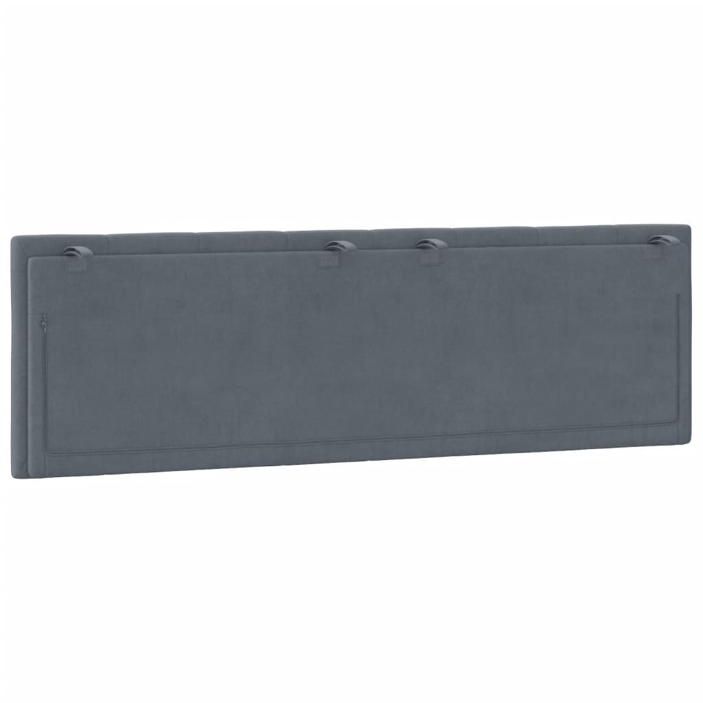 Headboard Cushion Dark Gray 60.2" Velvet