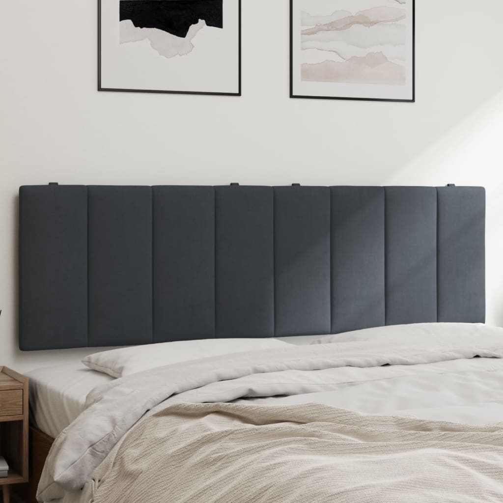 Headboard Cushion Dark Gray 60.2" Velvet