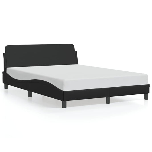 Bed Frame with Headboard Black 53.9"x74.8" Full Faux Leather