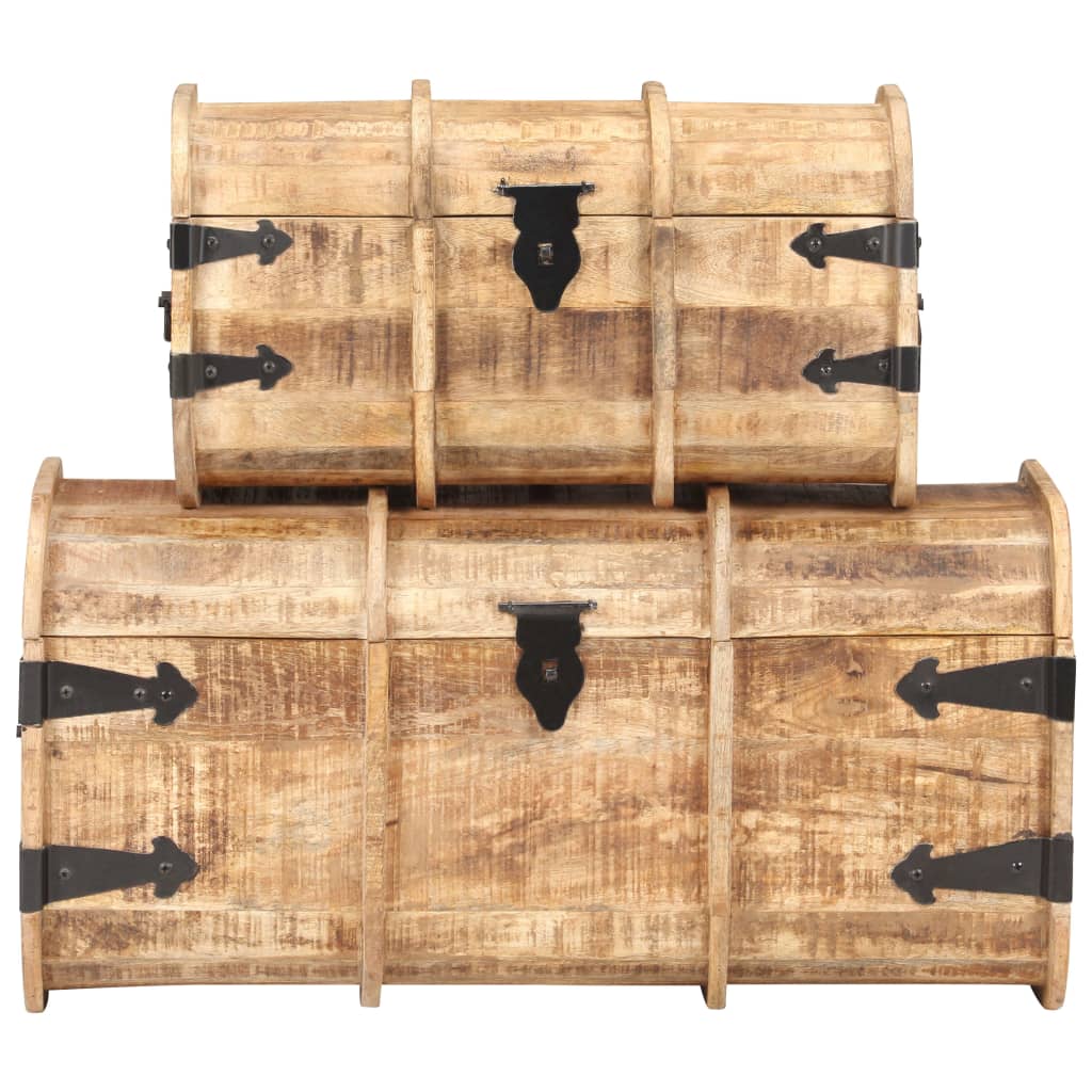 storage-chests-2-pieces-solid-mango-wood At Willow and Wine USA!