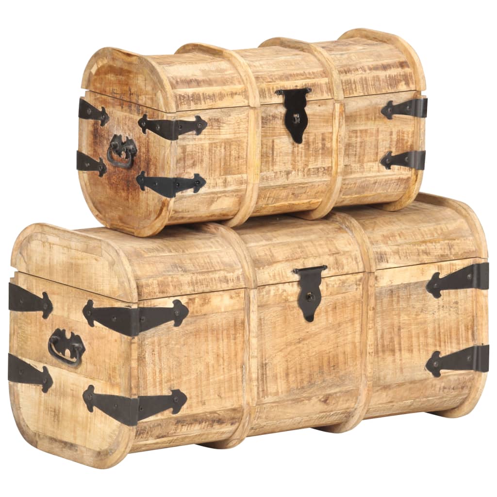 storage-chests-2-pieces-solid-mango-wood At Willow and Wine USA!