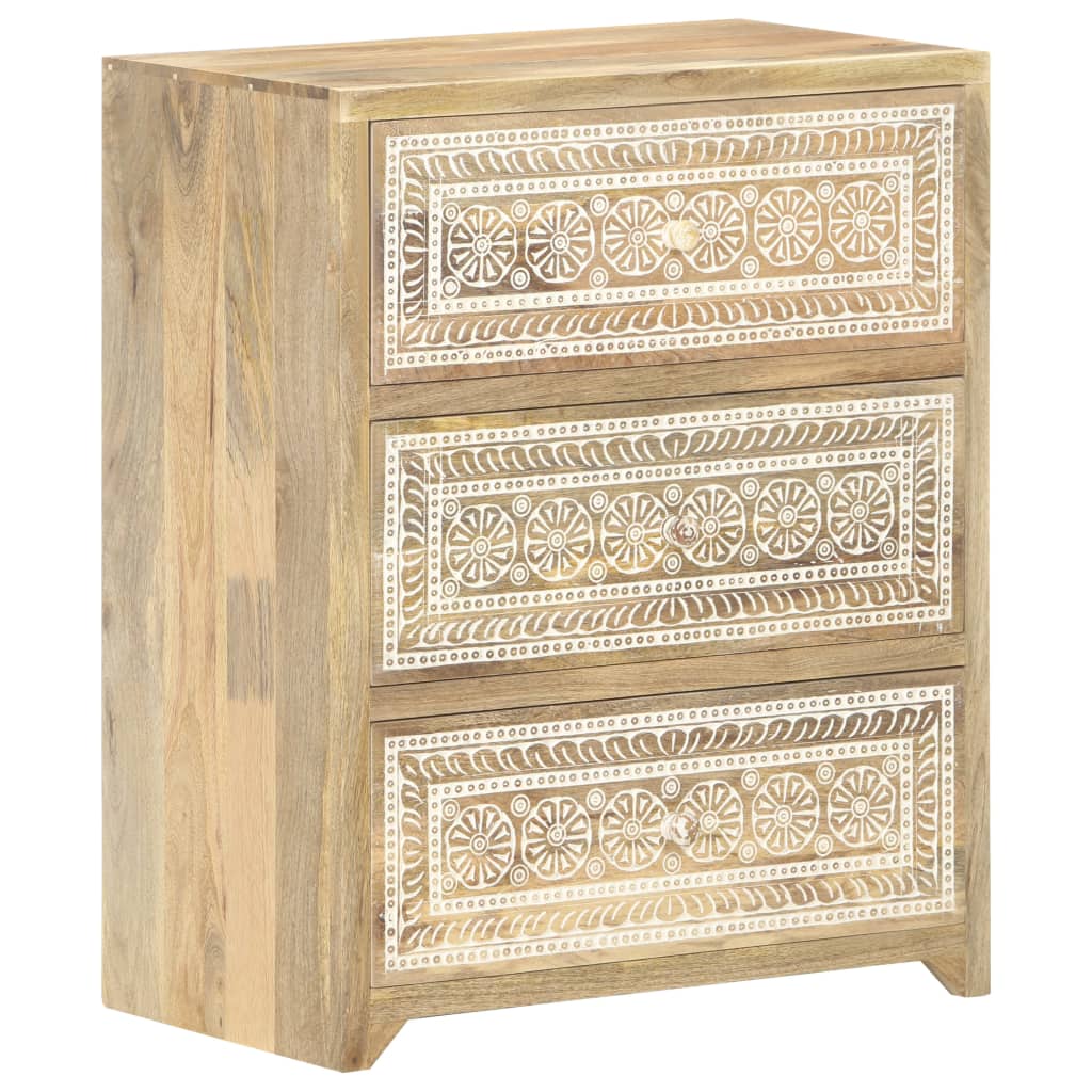 Sideboard 23.6"x13.8"x29.5" Solid Mango Wood