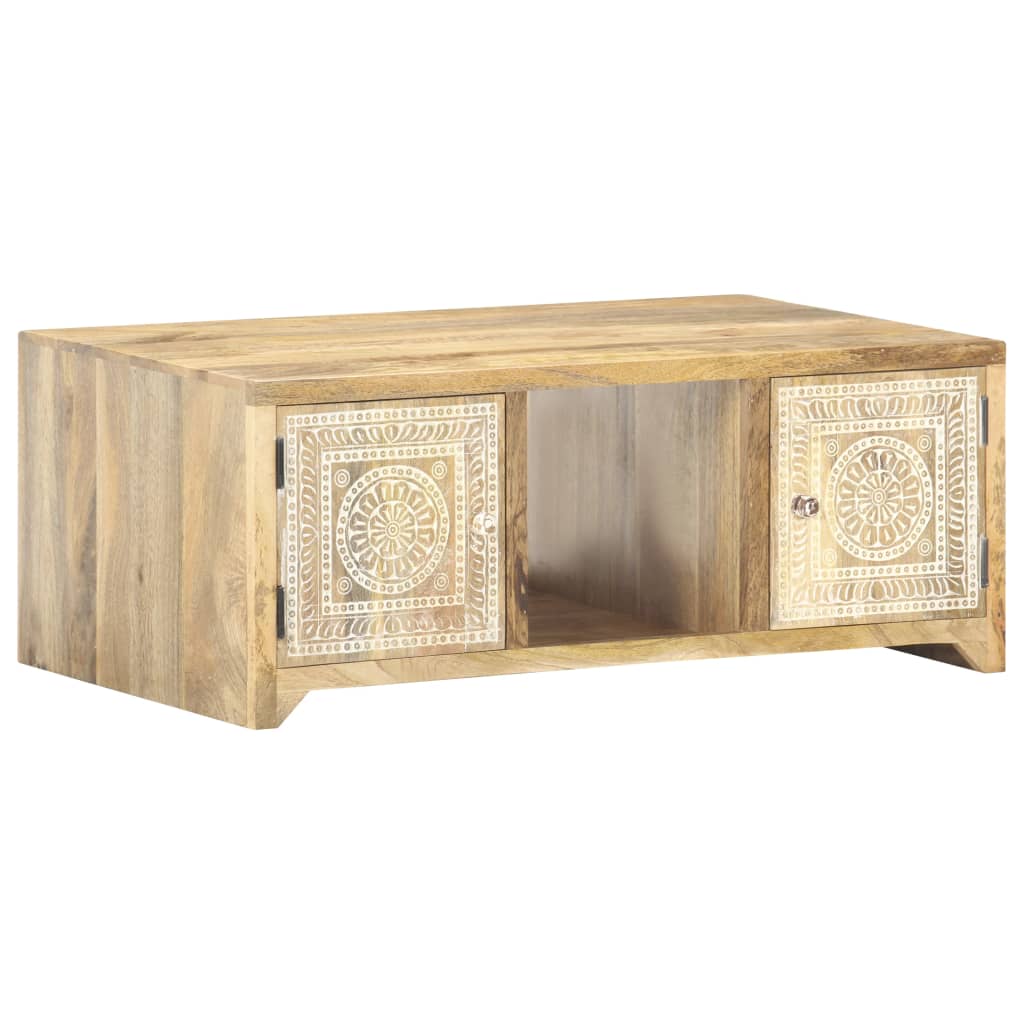 Coffee Table 35.4"x19.7"x13.8" Solid Mango Wood