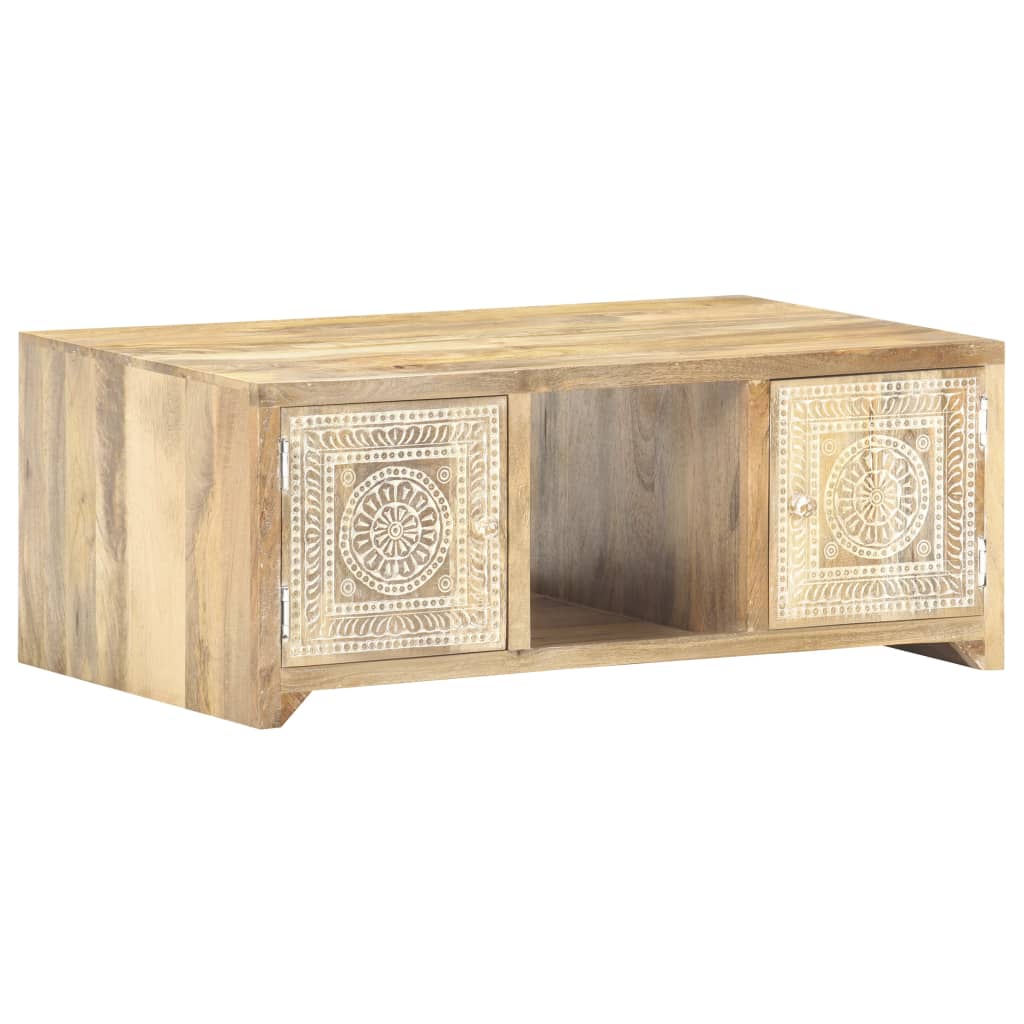 Coffee Table 35.4"x19.7"x13.8" Solid Mango Wood