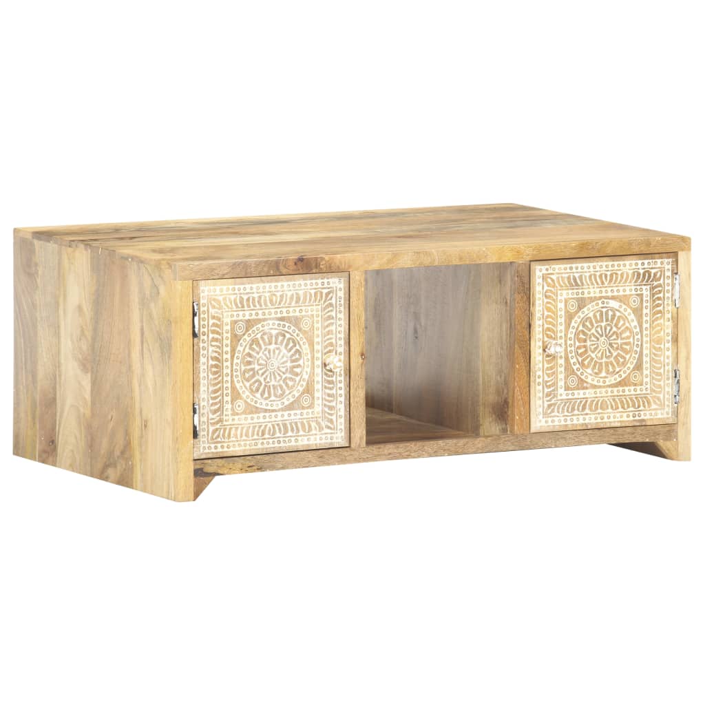 Coffee Table 35.4"x19.7"x13.8" Solid Mango Wood