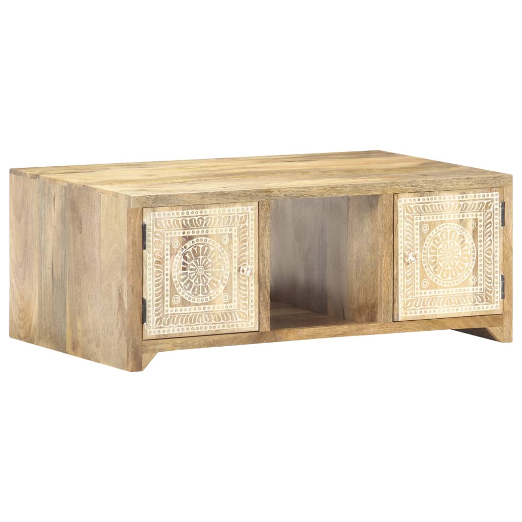 Coffee Table 35.4"x19.7"x13.8" Solid Mango Wood