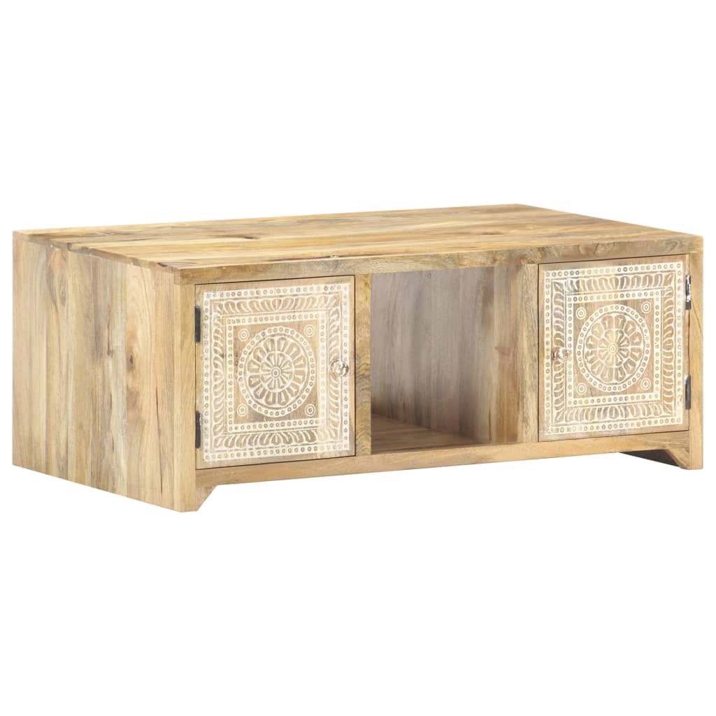 Coffee Table 35.4"x19.7"x13.8" Solid Mango Wood