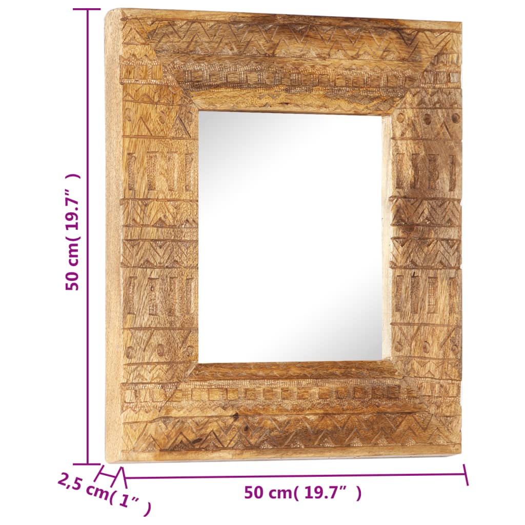 hand-carved-mirror-19-7-x19-7-x1-solid-mango-wood At Willow and Wine USA!