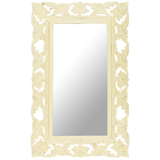 hand-carved-mirror-white-31-5-x19-7-solid-mango-wood At Willow and Wine USA!