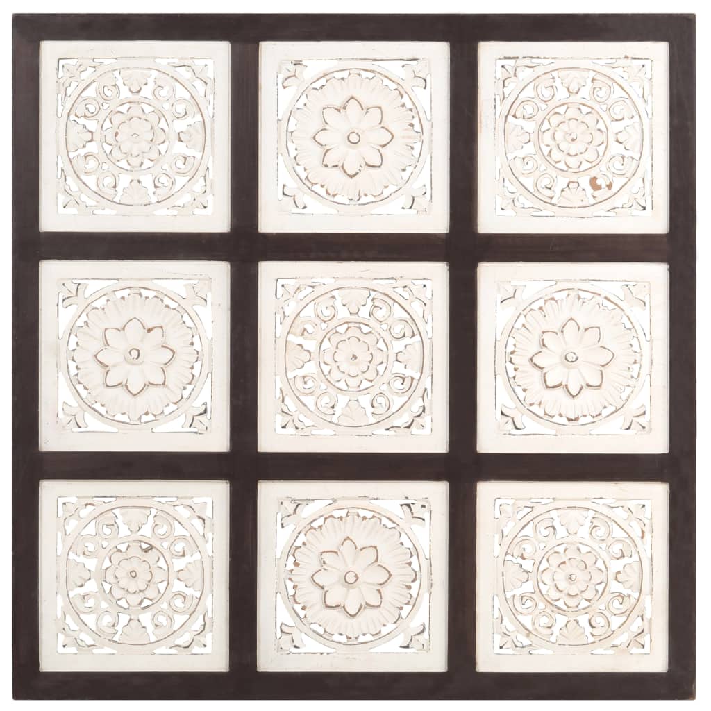 hand-carved-wall-panel-mdf-23-6-x23-6-x0-6-brown-and-white At Willow and Wine USA!