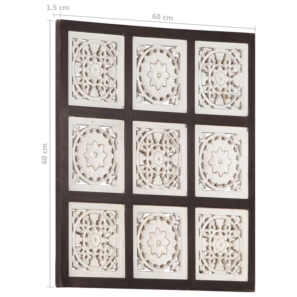 hand-carved-wall-panel-mdf-23-6-x23-6-x0-6-brown-and-white At Willow and Wine USA!