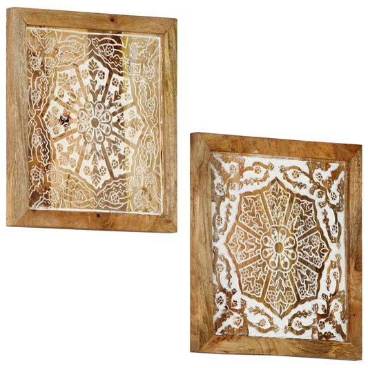 hand-carved-wall-panels-2-pcs-solid-mango-wood-15-7-x15-7-x0-6 At Willow and Wine USA!