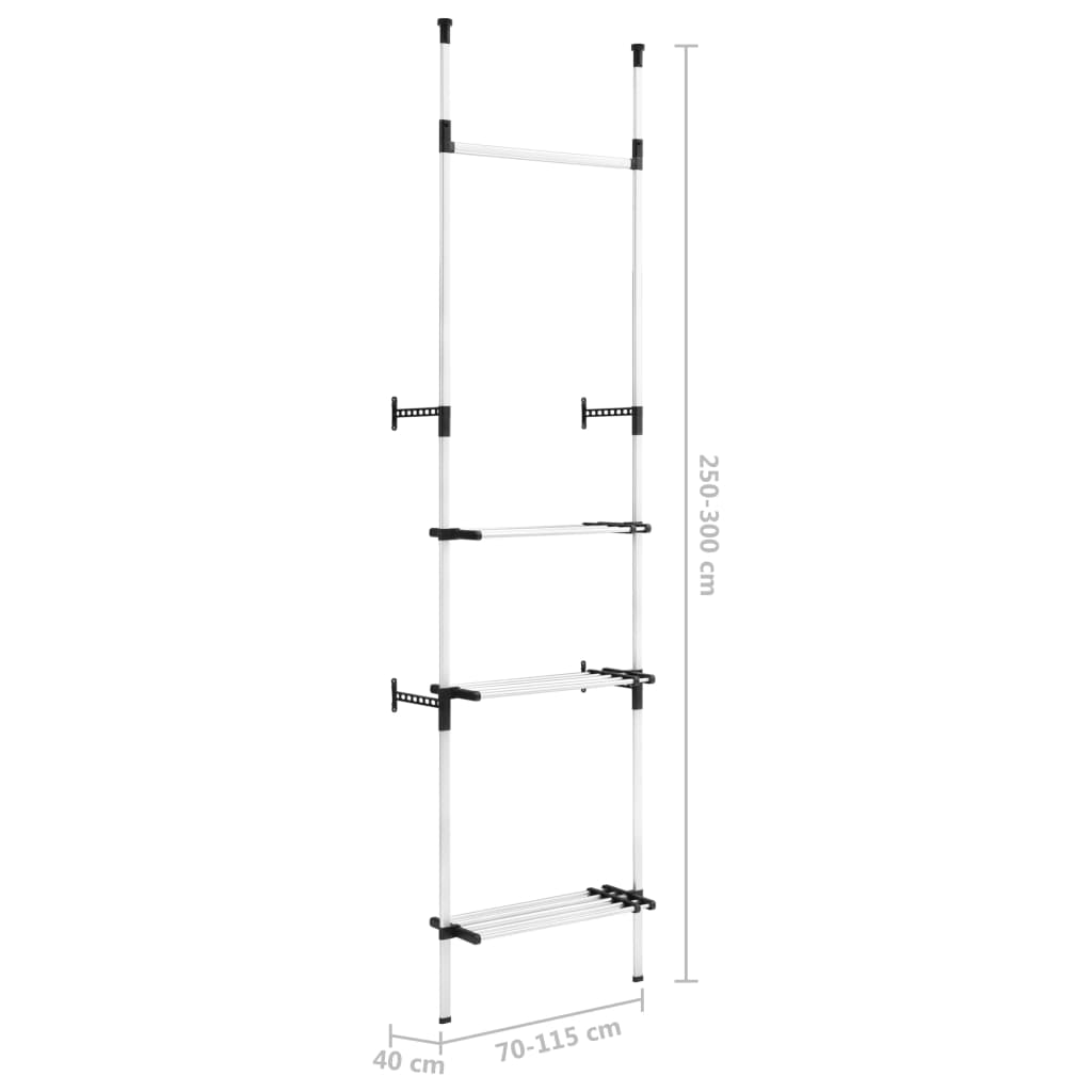 telescopic-wardrobe-system-with-rods-and-shelf-aluminum-2 At Willow and Wine USA!