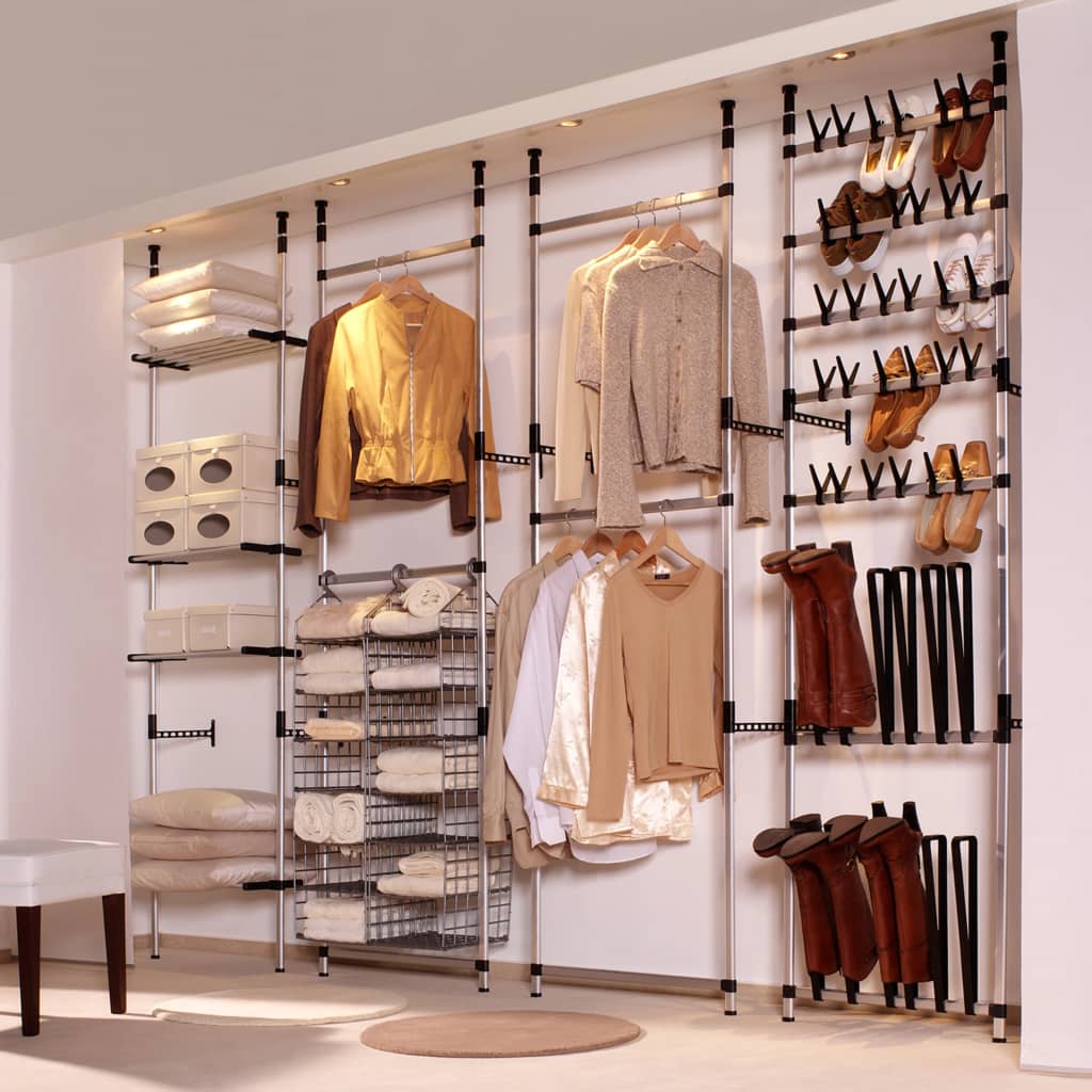 telescopic-shoe-rack-with-rods-aluminum-817914 At Willow and Wine USA!