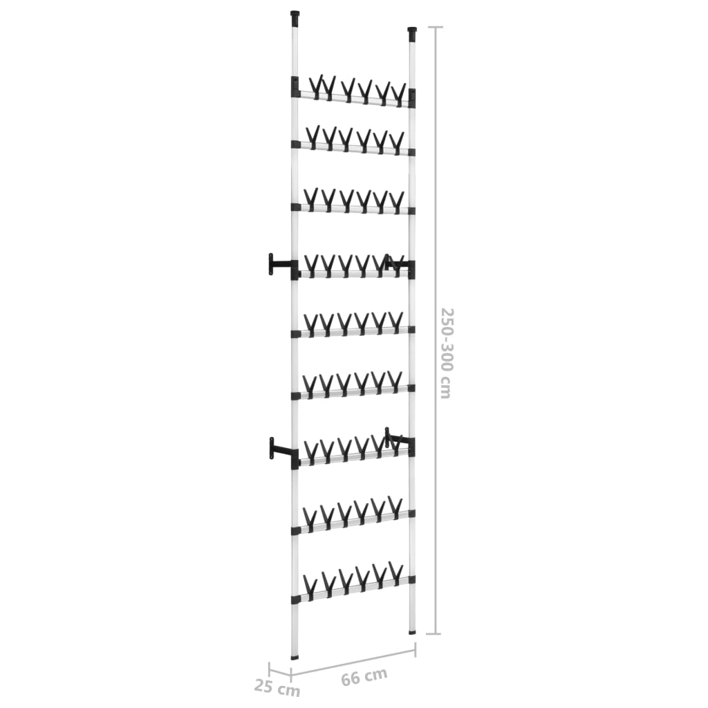 telescopic-shoe-rack-with-rods-aluminum-817914 At Willow and Wine USA!