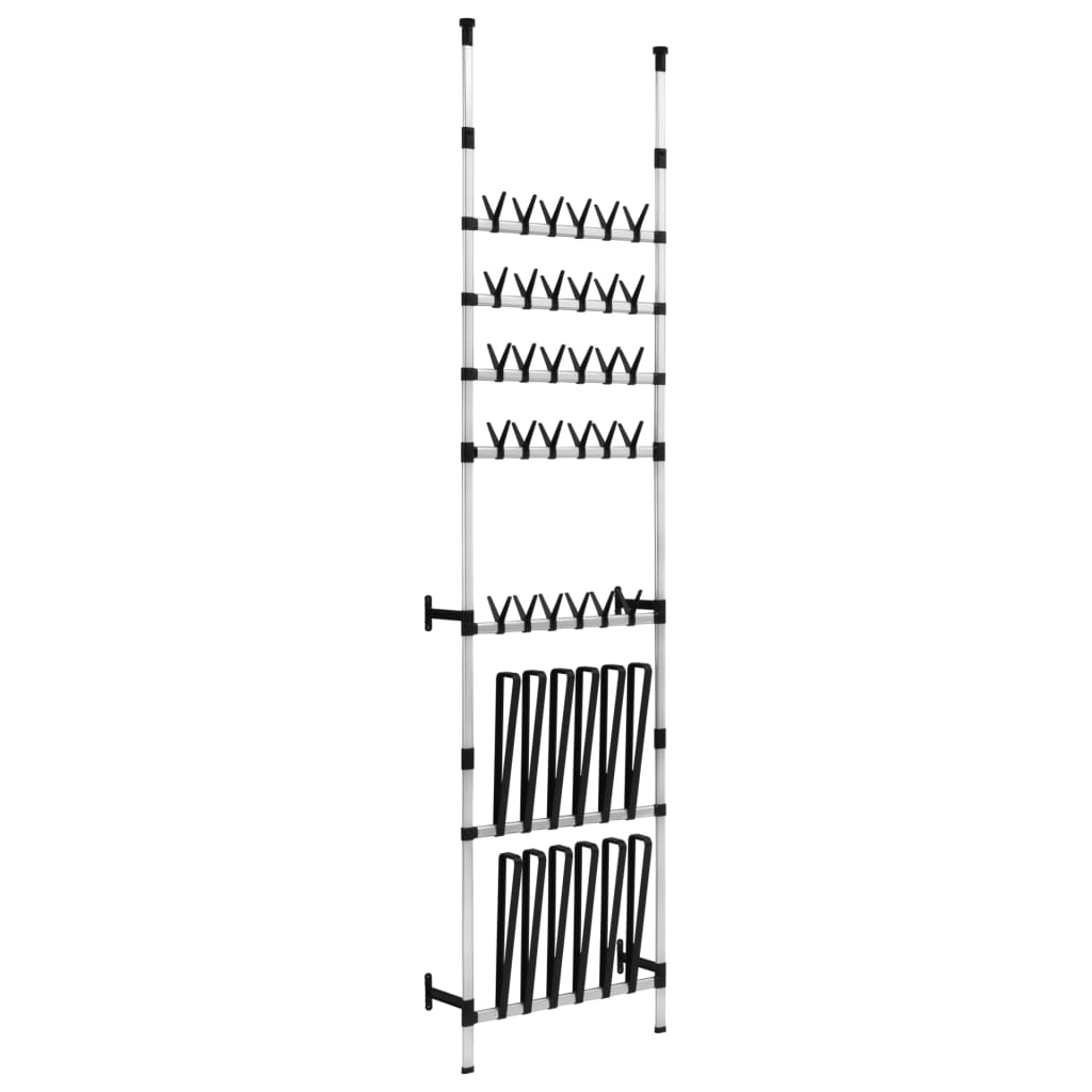 telescopic-shoe-rack-with-rods-aluminum-841910 At Willow and Wine USA!