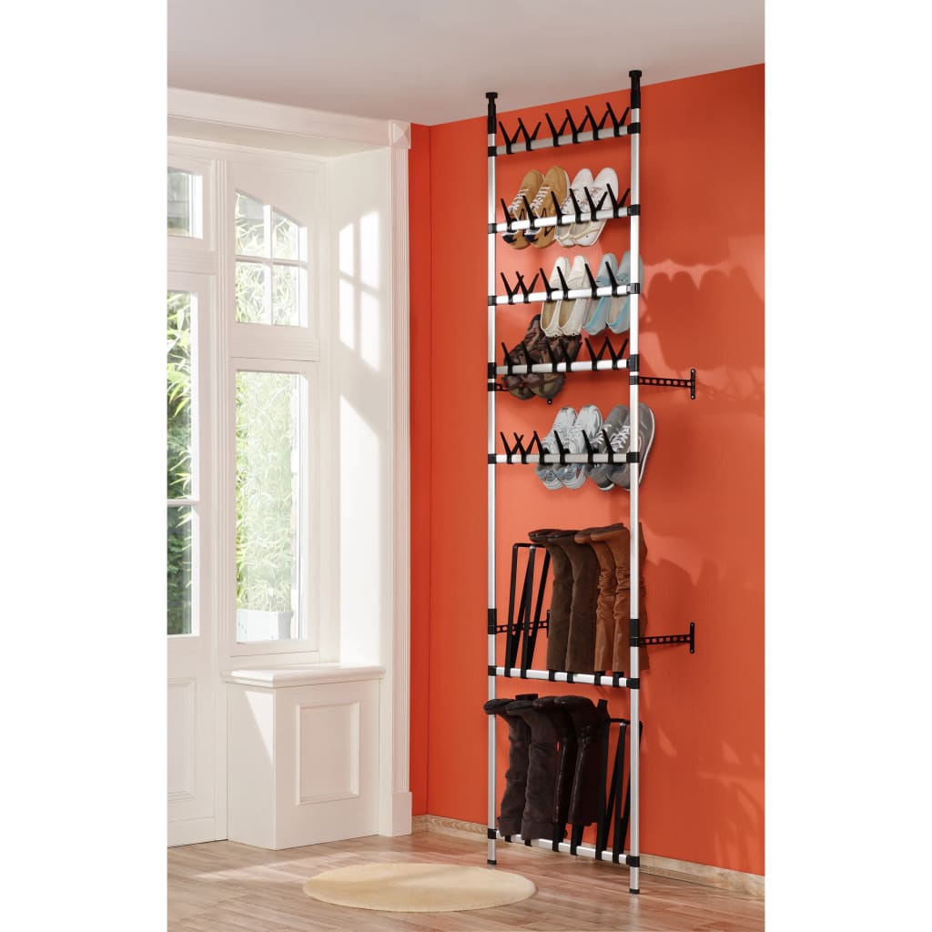 telescopic-shoe-rack-with-rods-aluminum-841910 At Willow and Wine USA!