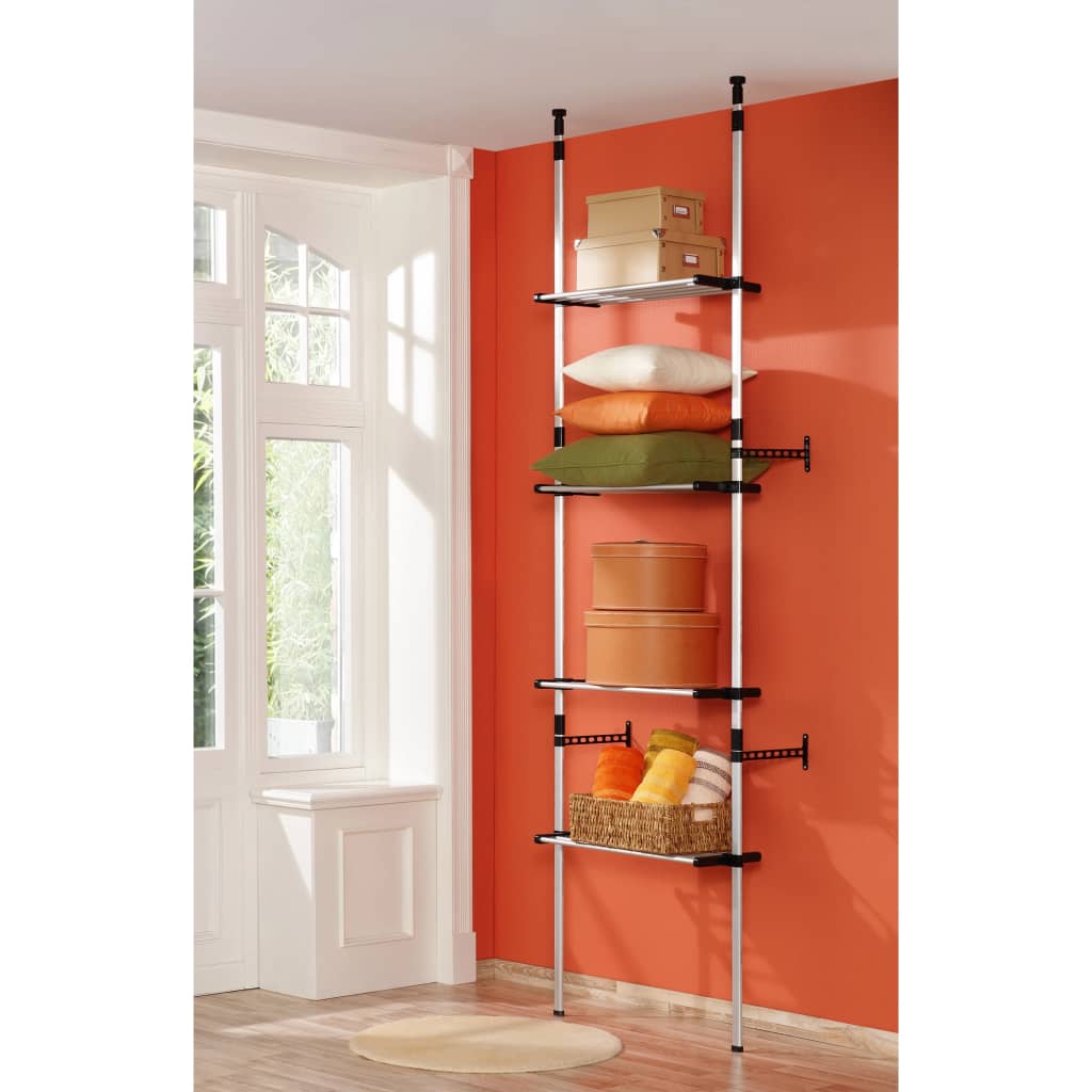 telescopic-wardrobe-system-with-shelves-aluminum At Willow and Wine USA!