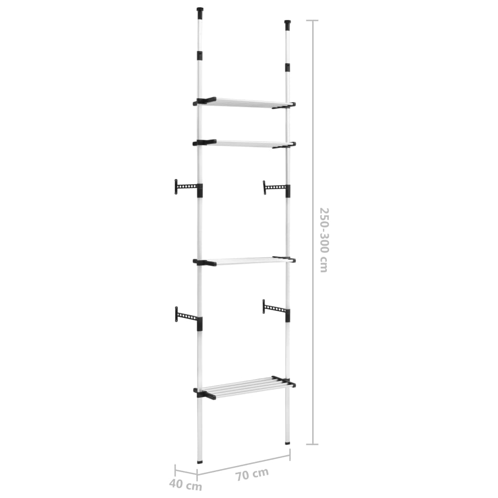 telescopic-wardrobe-system-with-shelves-aluminum At Willow and Wine USA!