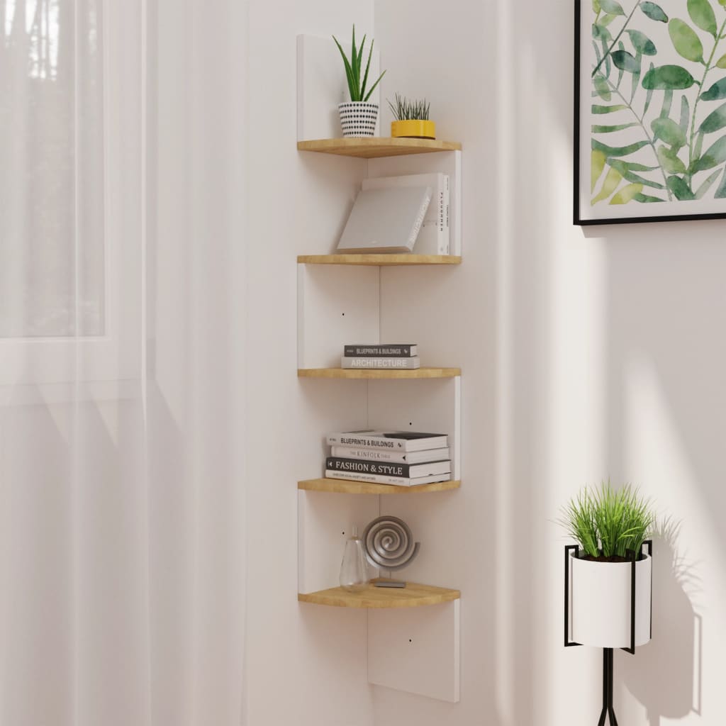 wall-corner-shelf-high-gloss-white-7-5-x7-5-x48-4-engineered-wood At Willow and Wine USA!