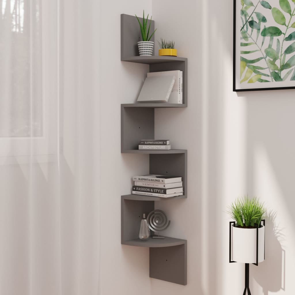 wall-corner-shelf-high-gloss-white-7-5-x7-5-x48-4-engineered-wood At Willow and Wine USA!