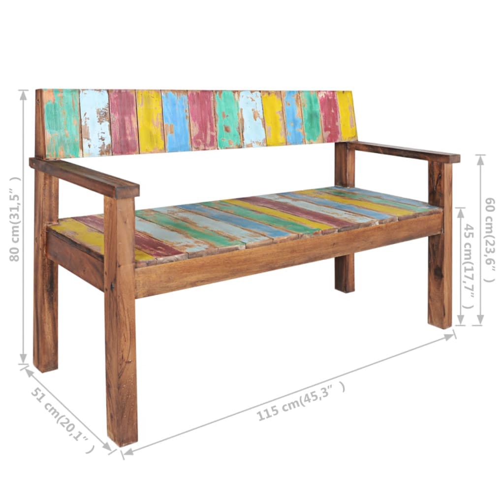 bench-45-3-solid-reclaimed-wood At Willow and Wine USA!